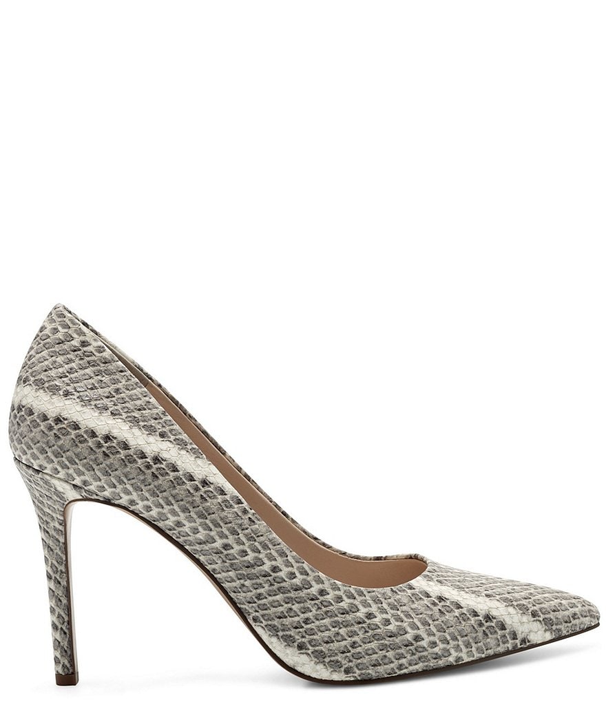 Deltan Tessa Croc-Embossed T-Strap Block Heel Pumps