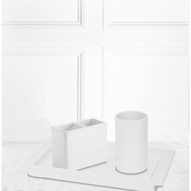 Lacquer Toothbrush Holder White - Cassadecor