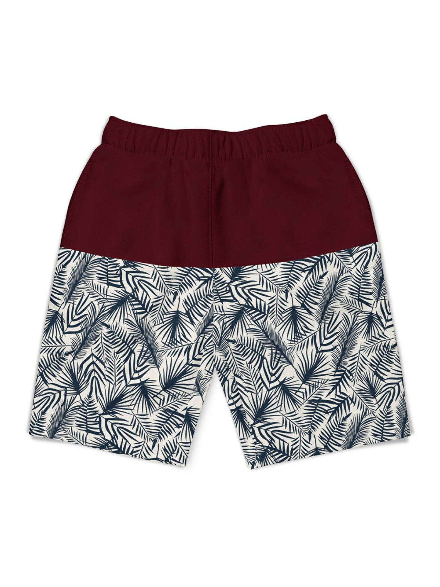 HELLCAT Kids Maroon Color Block Shorts