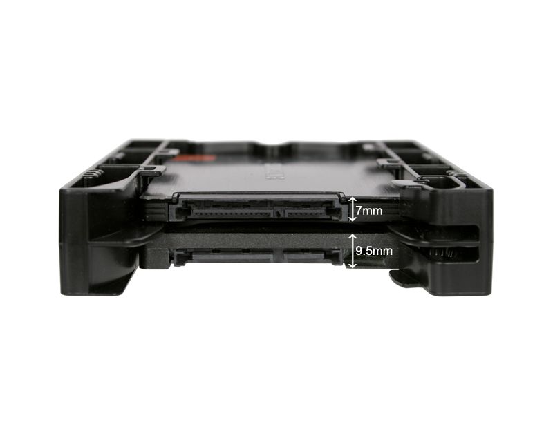 Icy Dock EZ-Fit Lite MB290SP-1B Drive Bay Adapter for 3.5" IDE, SAS, Serial ATA Internal - Black - 2 x HDD Supported - 2 x SSD Supported