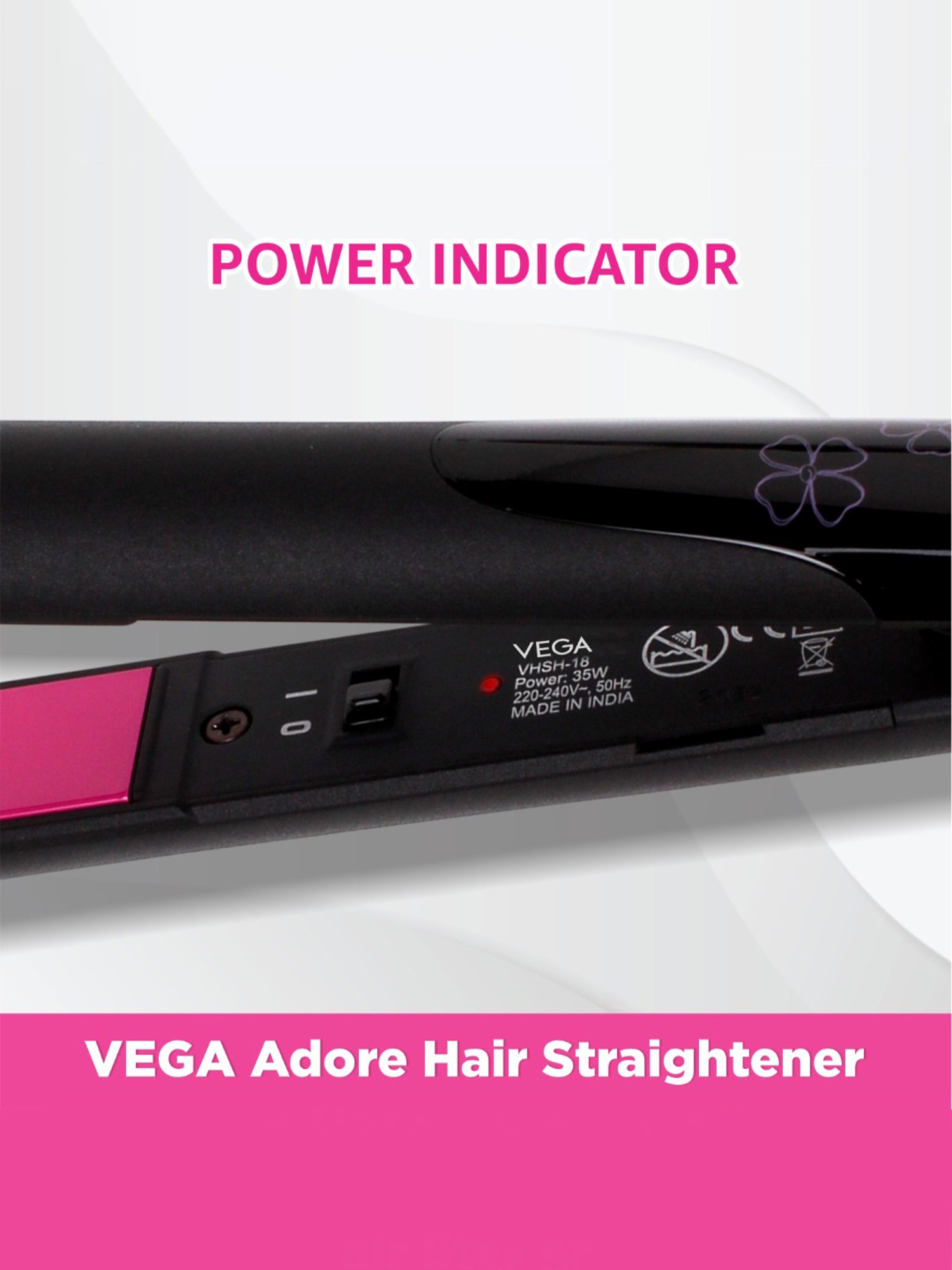 Nova NHC-522CRM Professional Hair Straightener (Black)