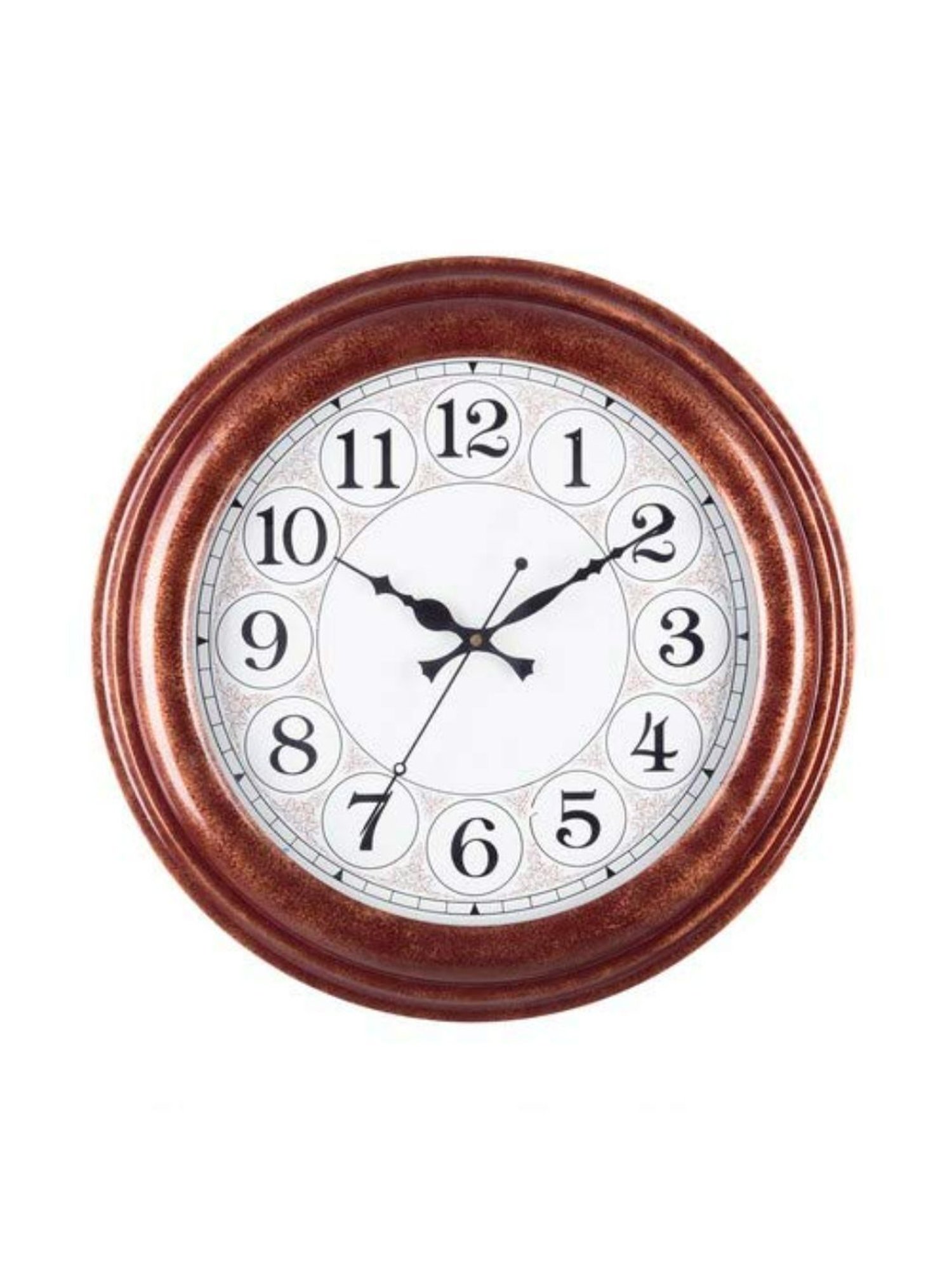 CHRONIKLE Classic Round Copper Rose Gold Wood Wall Clock