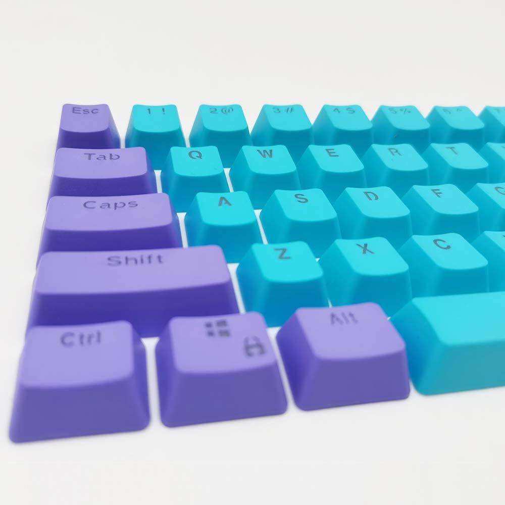 CUUWE 61 PBT Keycaps for 60 Percent Keyboard, Backlit Keycap Set for Mechanical Gaming Keyboard OEM Profile Keycaps with Key Puller for Cherry MX Switches GH60/RK61/GK61/Annie pro 2
