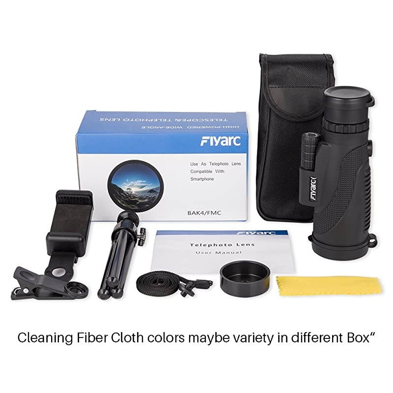 Mobile Phone TelescopeMonocular TelescopeZoom Camera Lens Low Night Vision 12X50 BAK4 Prism amp FMC Telephoto Hunting Accessory for Fishing Travelling Bird Watching Duck Hunting by