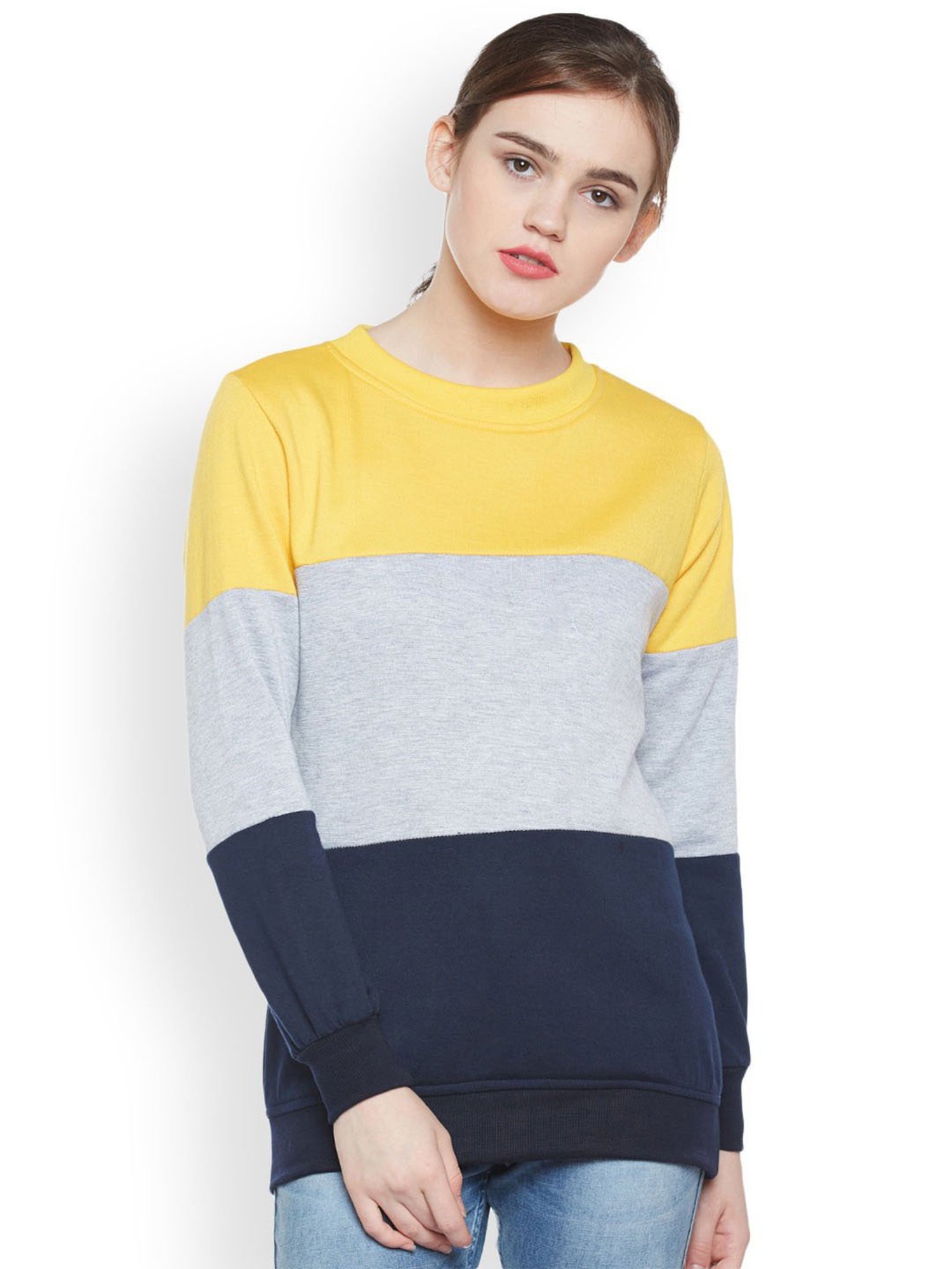 Belle Fille Yellow Full Sleeves Sweatshirt