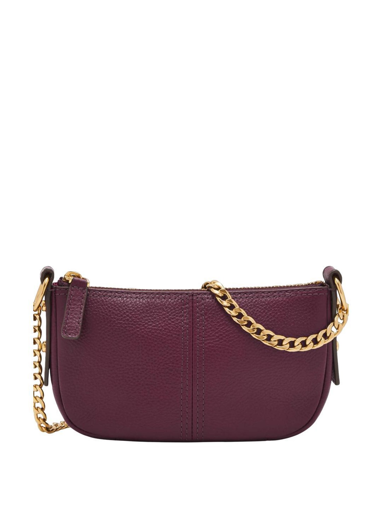 Fossil Purple Solid Shoulder Handbag