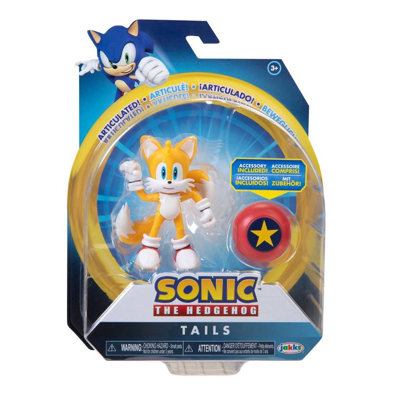 Sonic 4" Figure Modern Tails with Star Spring Wave 4