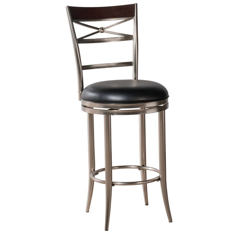 Kilgore Swivel Height Barstool Dull Nickel - Hillsdale Furniture