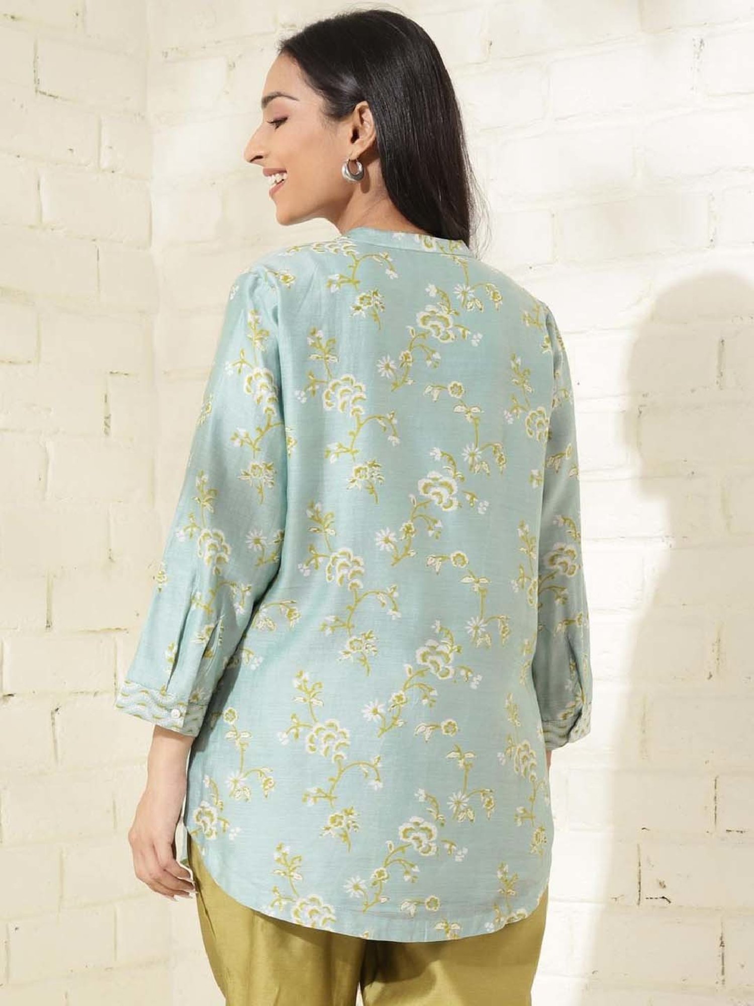 Fabindia Blue Printed Tunic