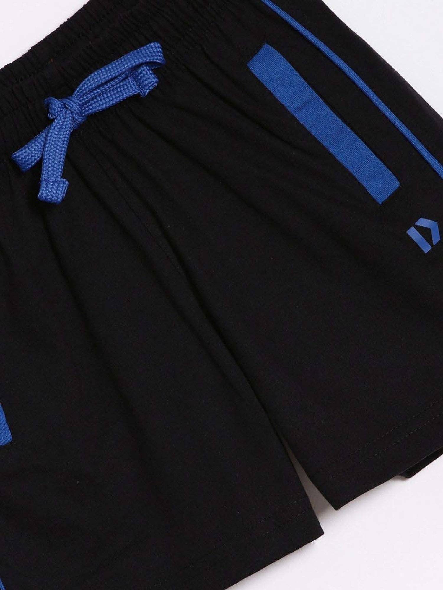 Dixcy Scott Originals Kids Black & Blue Cotton Regular Fit Shorts