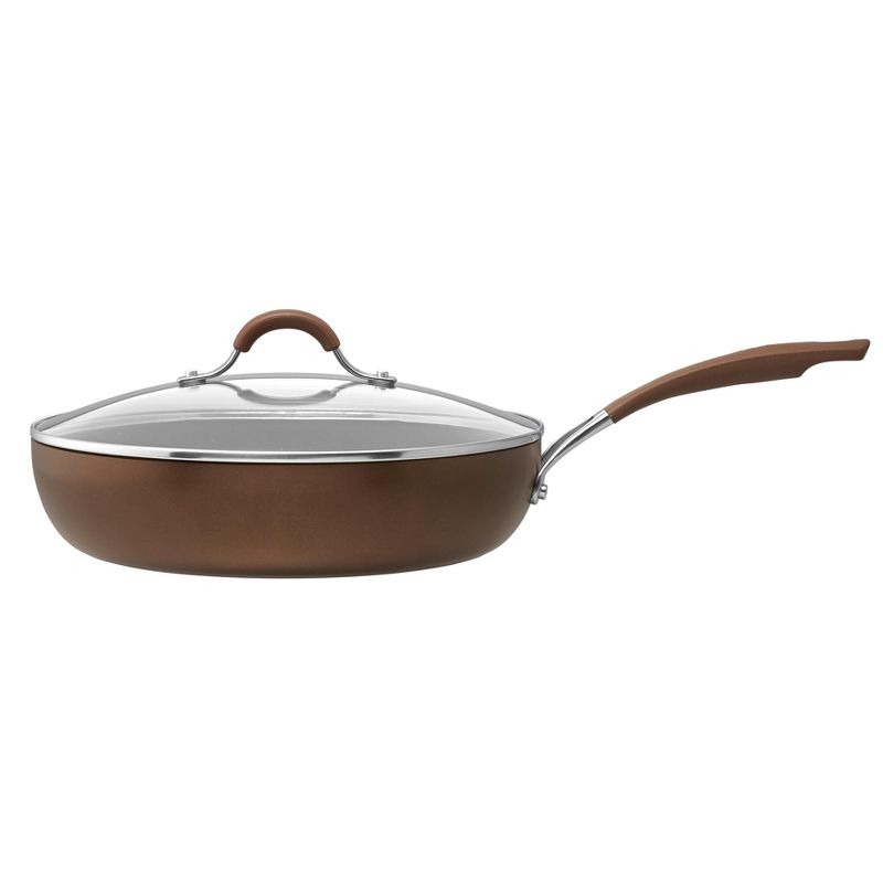 Circulon 12" Hard Anodized Deep Skillet with Lid Cocoa