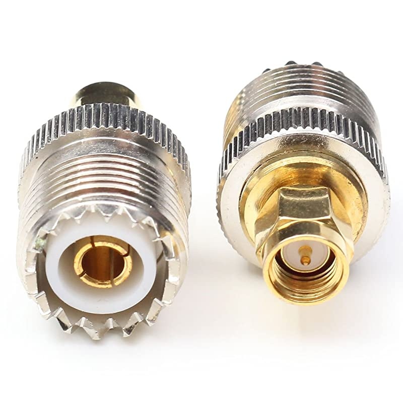 SMA Male to UHF Female ConnectorsSMA Connect to Antenna Adapters Pl259 RF Coax Cable Connectors End Fittings