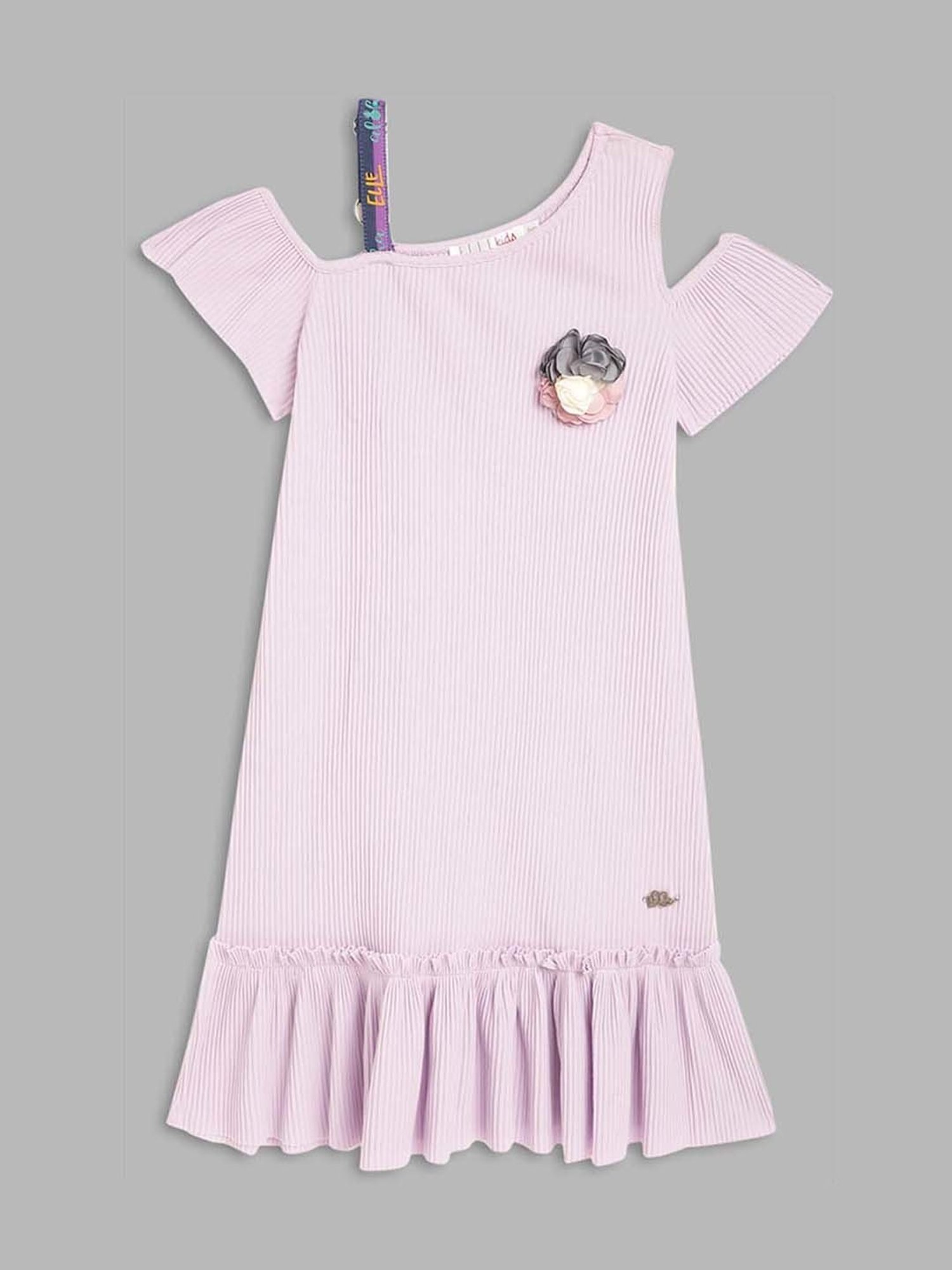 Elle Kids Kids Purple Applique Dress