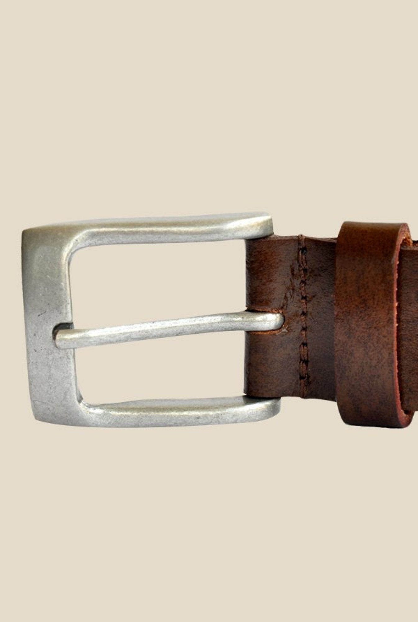 Kara Brown Solid Leather Belt