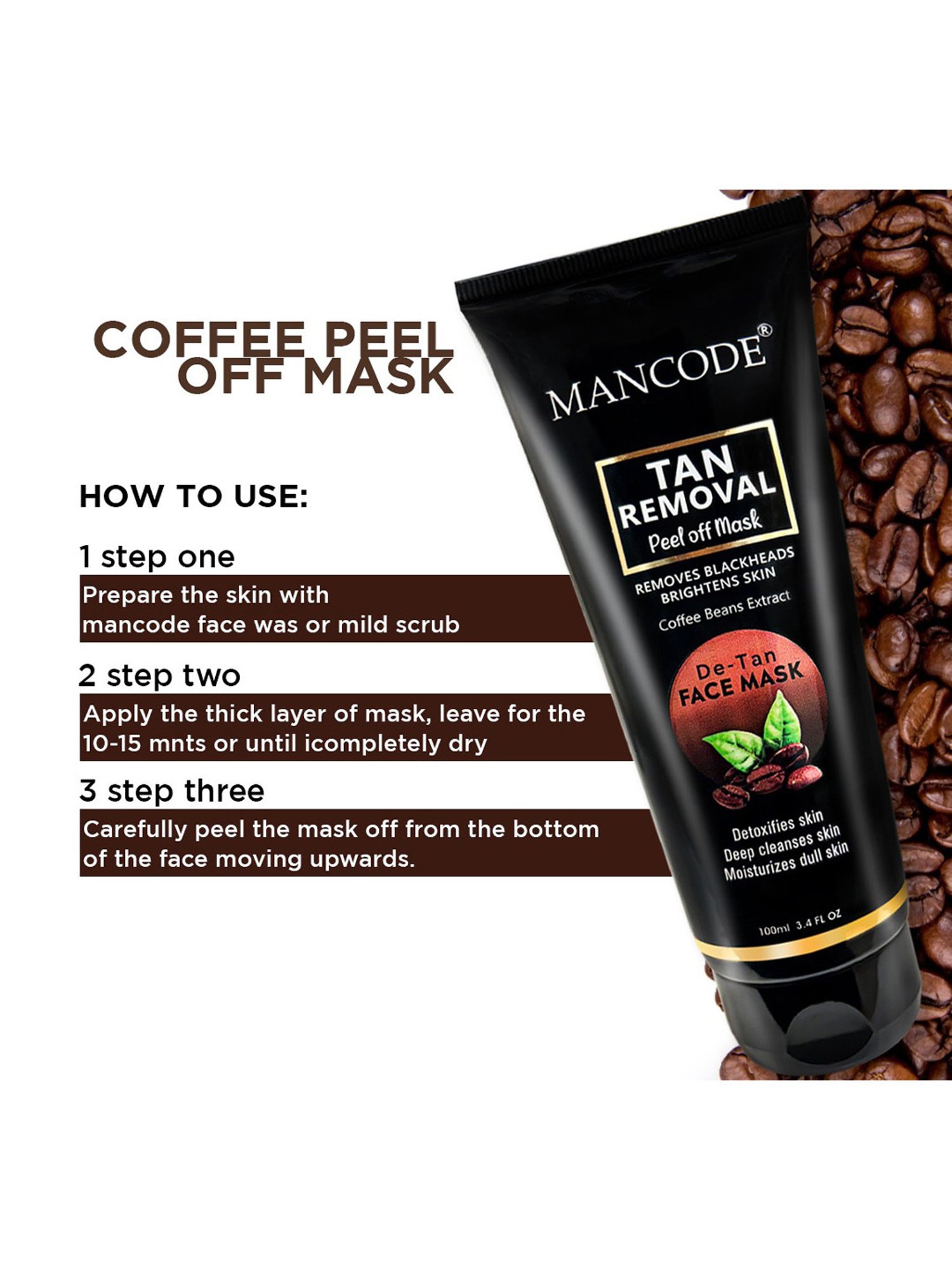 Mancode Detoxifying De Tan, Vitamin C & Acne Control Tea Tree Foaming Facewash (Pack of 3)