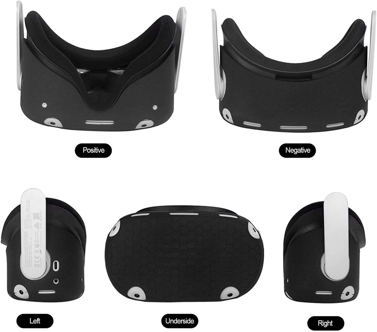 For Oculus Quest 2 VR Shell Front Face Protector Cover Anti Scratch Anti Dust Anti Shock,washed soft  flexible