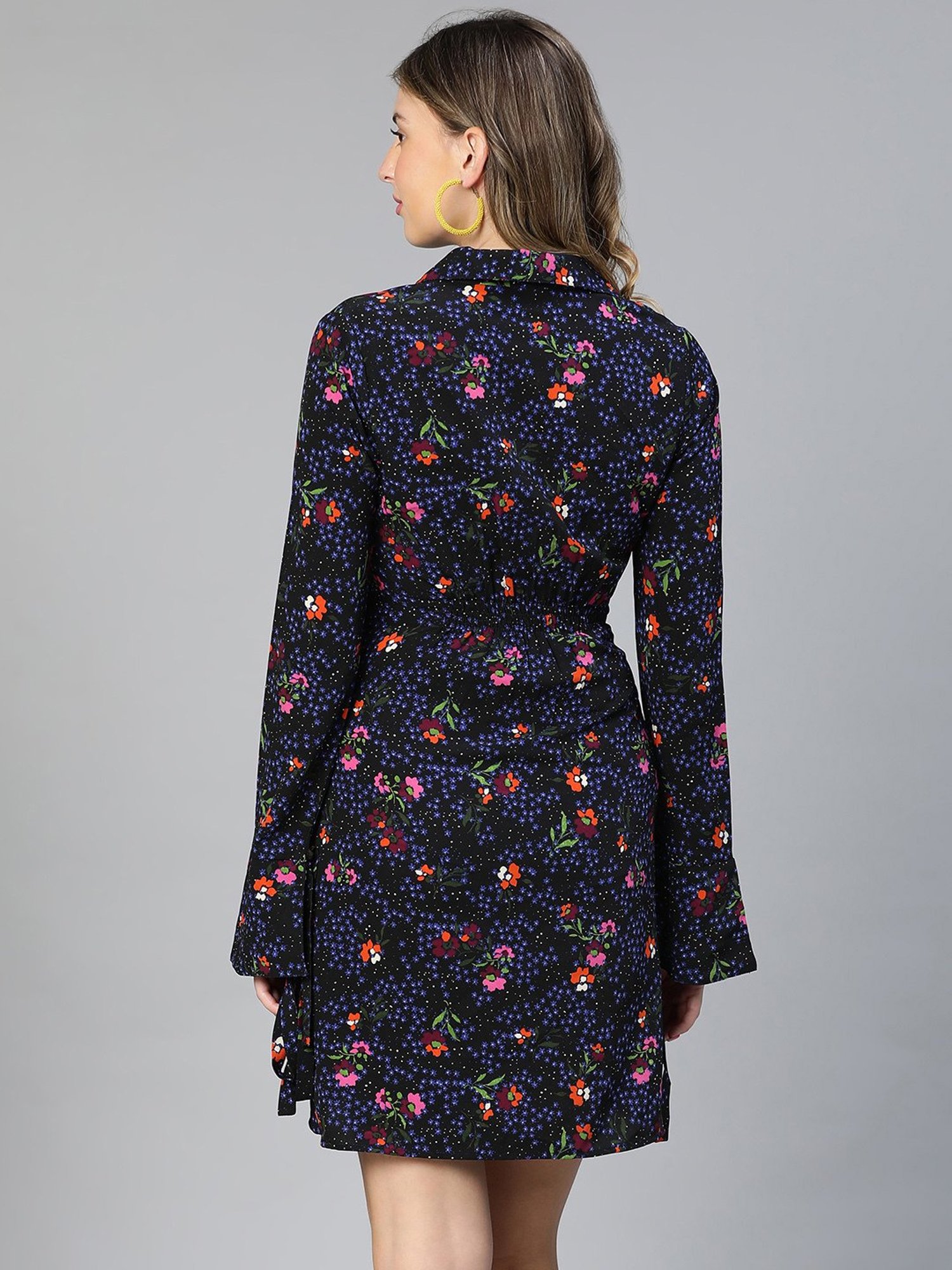 Oxolloxo Black Floral Print Maternity Dress