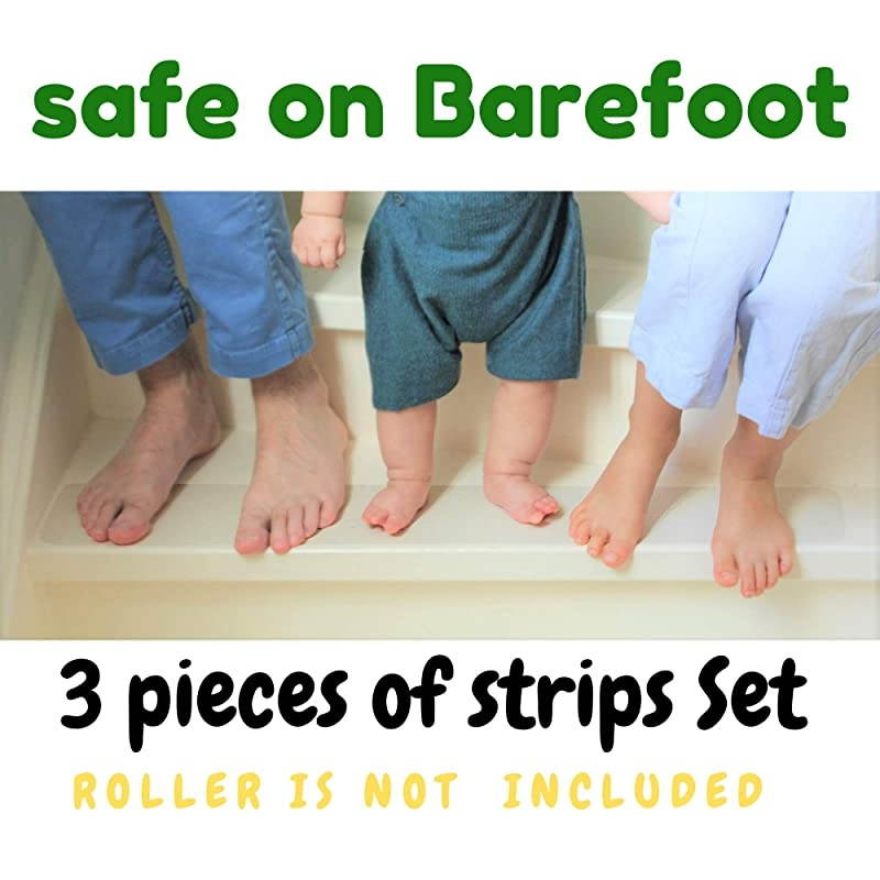 Non Slip Tape 2020 Version 24quotx4quot 3 Strips Anti Skid Clear Grip Adhesive Step Cover Indoor Wood Floor Ceramic Tiles No Slip Safety Dog Kids Pet AntiSlip 3 Pieces of 24 x 4 Inches
