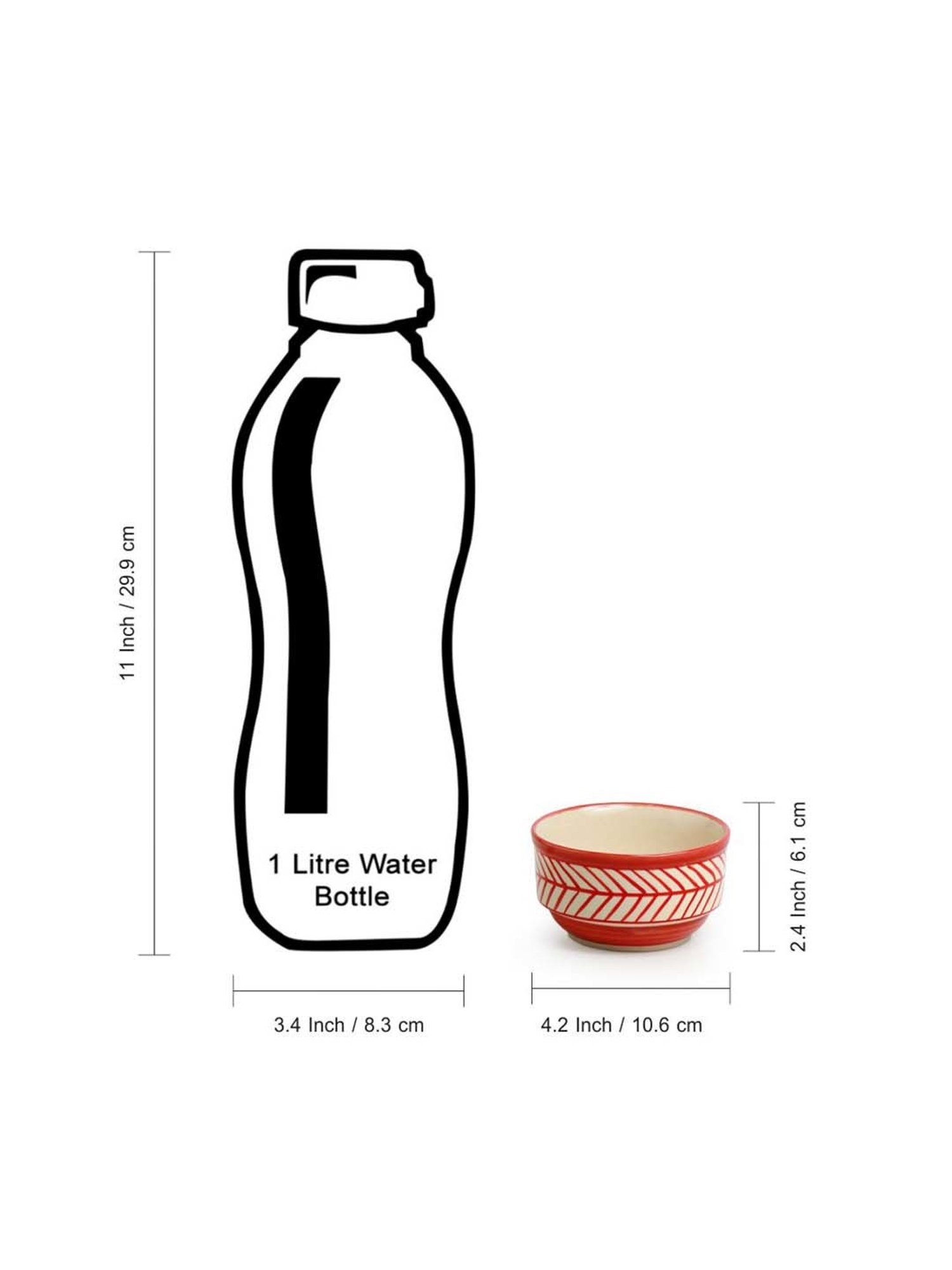 BlackCarrot Black & White Ceramic Dip Bowls Set of 2