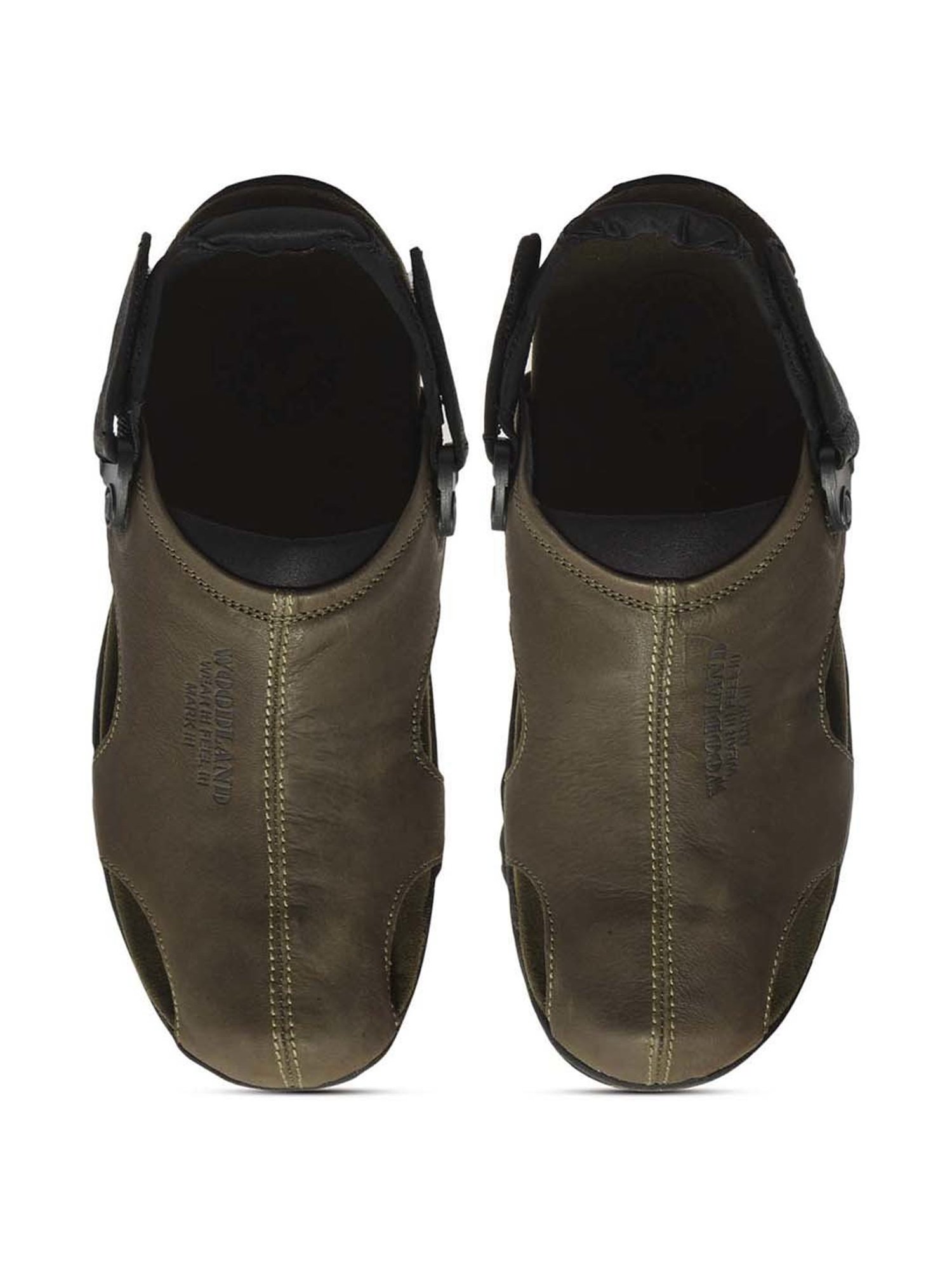 Woodland Men's Olive Back Strap Sandals