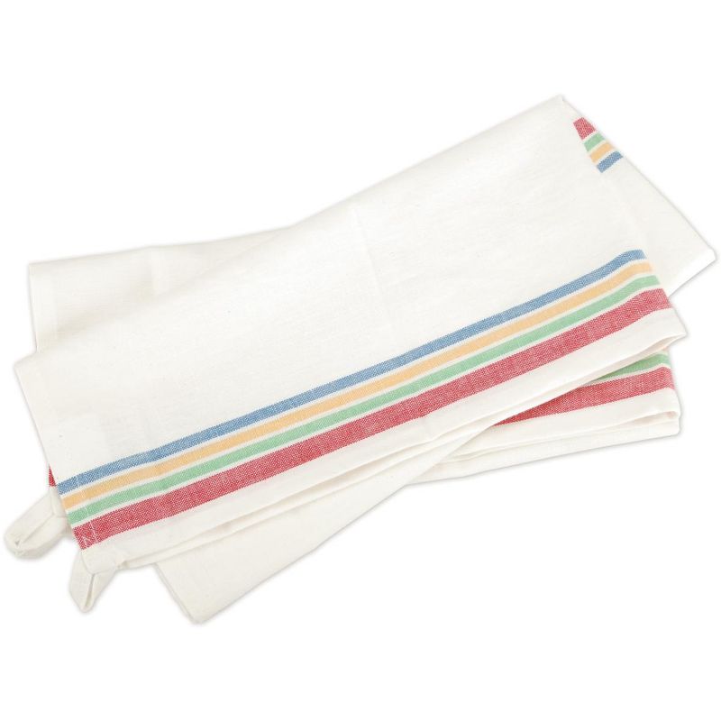 Aunt Martha's Stitch 'Em Up Retro Stripe Towels 18"X28" 3/Pk-Multi Stripe