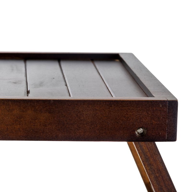 Gibson Home Natural Trends Acacia Wood Folding Bed Tray