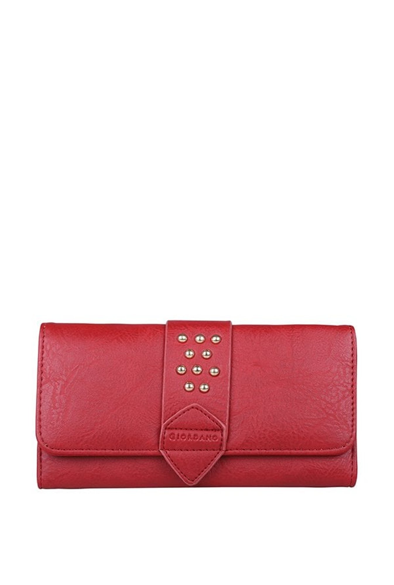 Giordano Red Riveted Tri-Fold Wallet