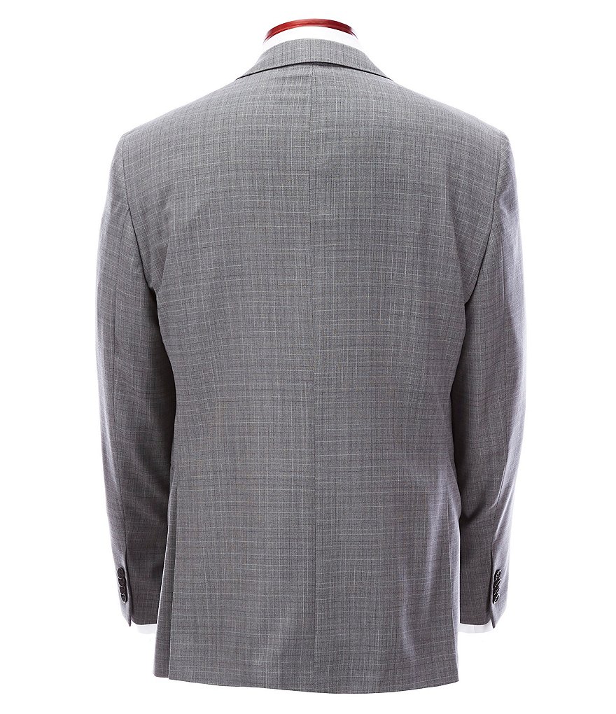 Cremieux Modern Fit Micro Plaid Grey Wool Suit