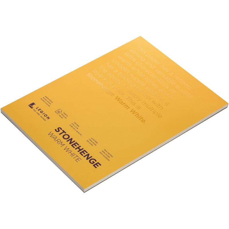 Stonehenge Paper Pad 9"X12" 15 Sheets/Pkg-Warm White 90lb