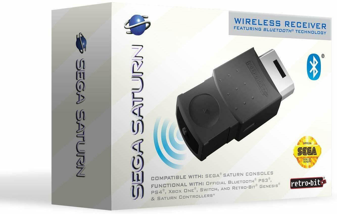 Retro-Bit Official Sega Saturn Bluetooth Controller Receiver for Sega Saturn Console