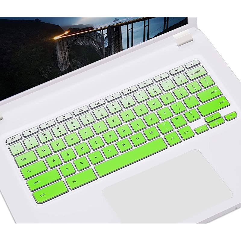 Skin Cover for Acer Premium R 11 CB5-132T 11.6" Acer Chromebook Spin 11 311 511/ Chromebook 11 CB3-131 CB3-132 / 13.3" Chromebook R 13 CB5-312T/ Chromebook 14 CB3-431 CP5-471, Gradual Green