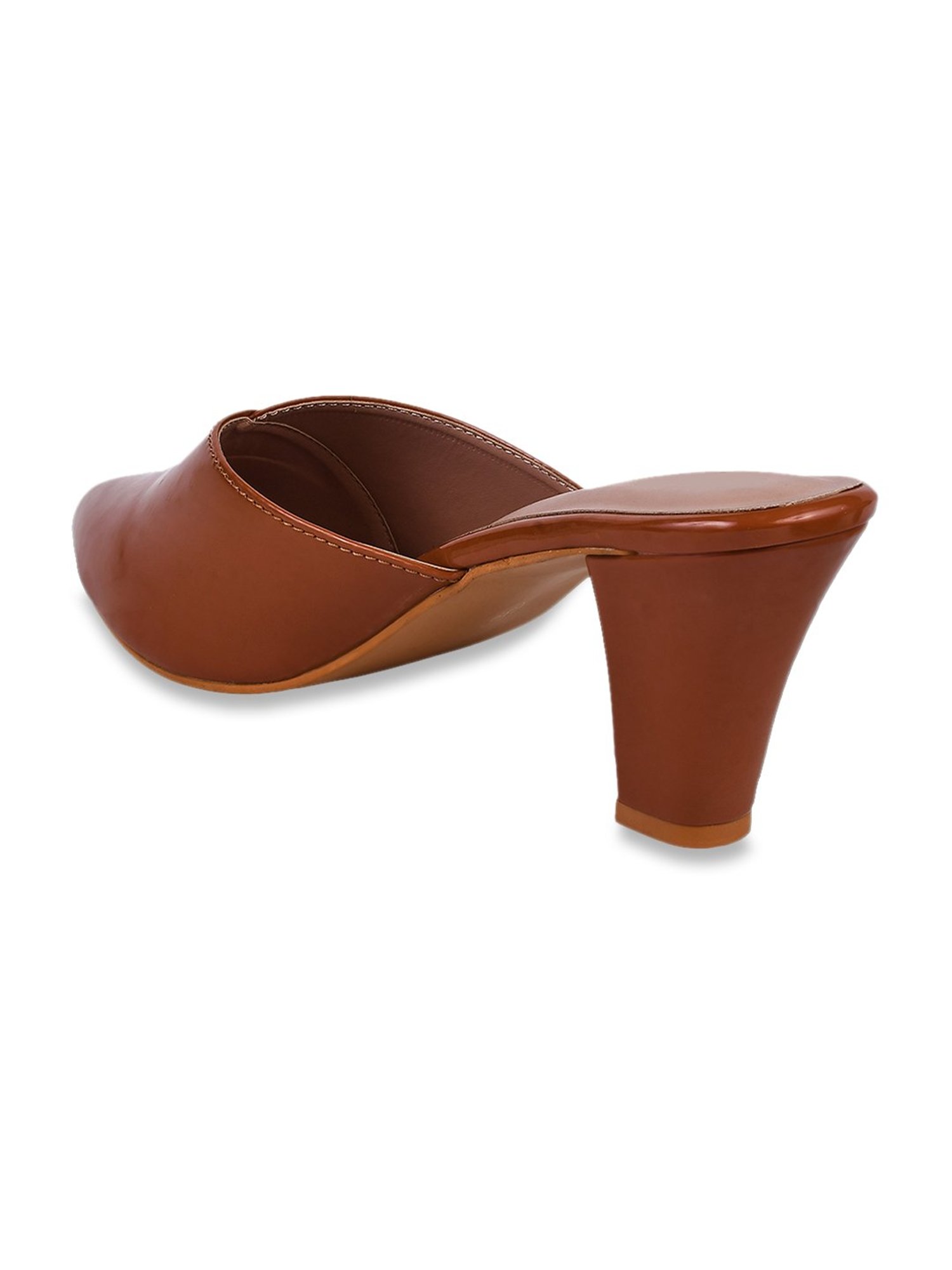 The White Pole Women's Brown Mule Shoes