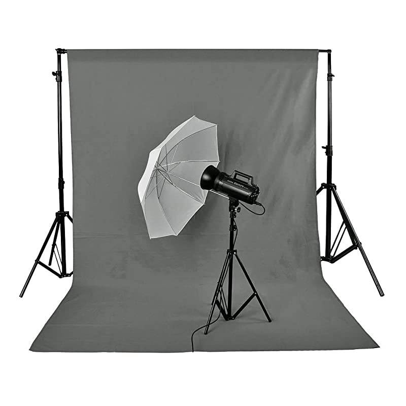 Photo Studio Muslin Collapsible Backdrop Background Only 18x28m6x9ft Grey