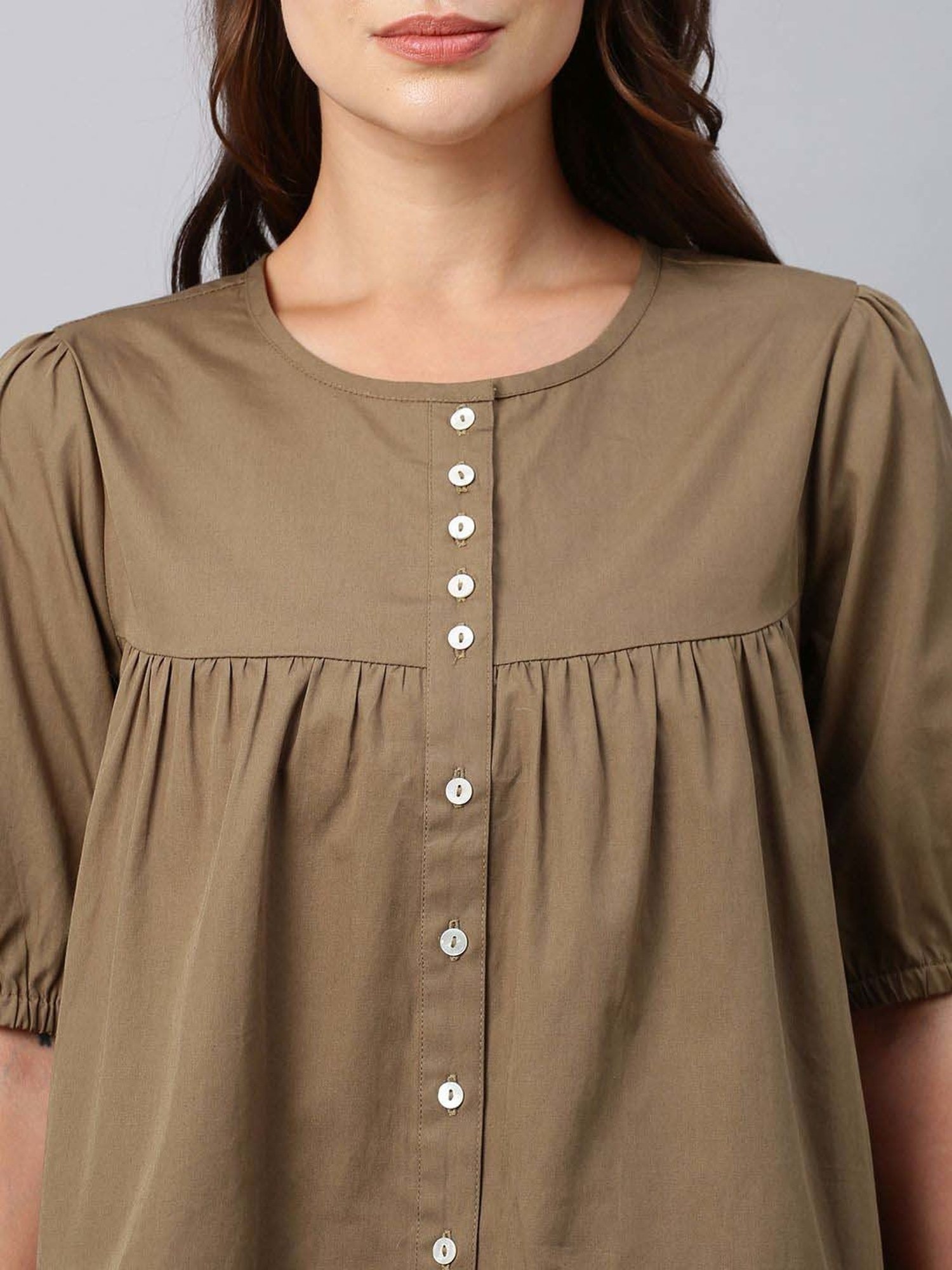 Chemistry Green Cotton Embroidered Top Pyjama Set