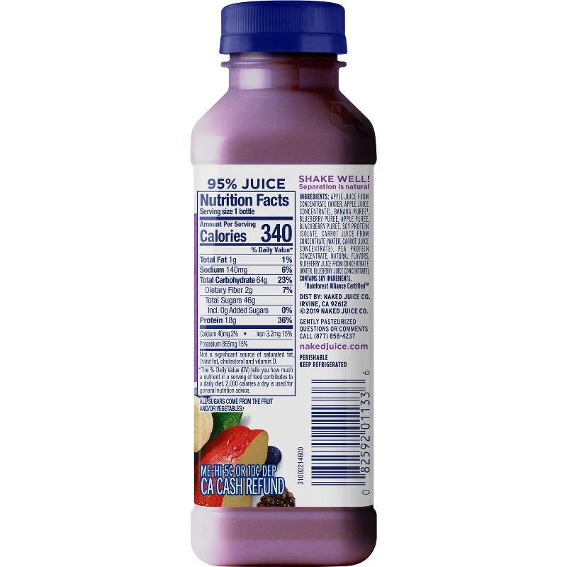 Naked Juice Plant Protein Blueberry Banana - 15.2 fl oz
