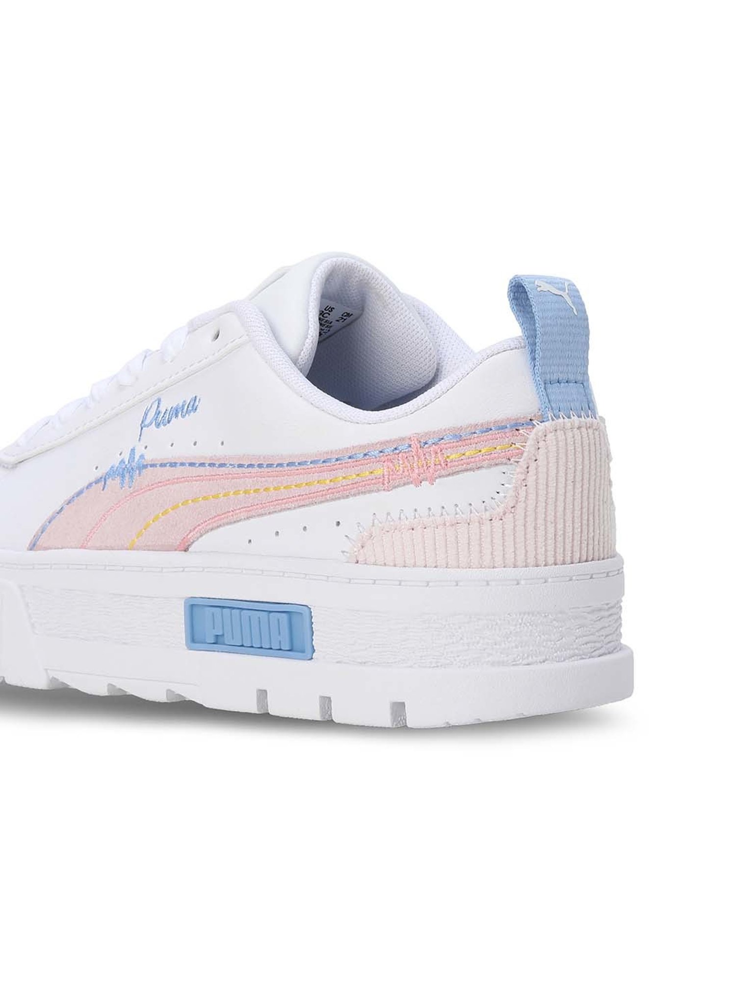 Puma Kids Mayze Sweater Weather White & Peach Casual Sneakers