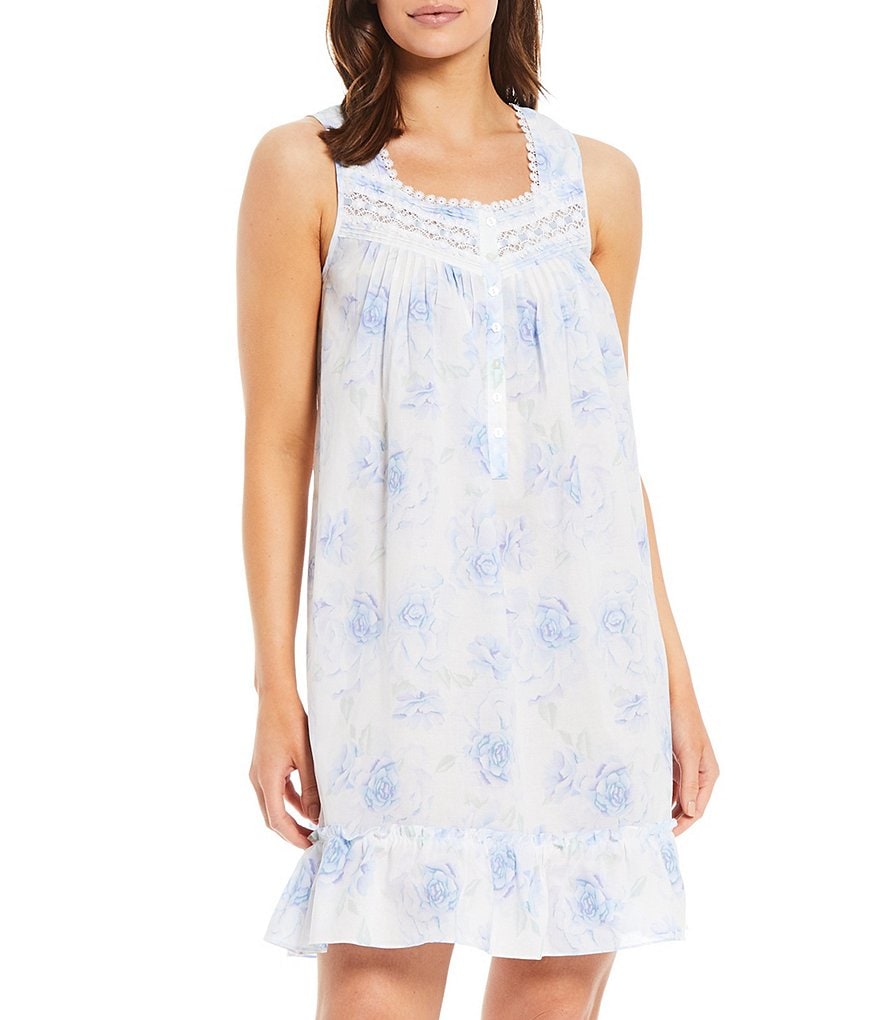 Papinelle Dot Print Modal Pleat Front Nightgown