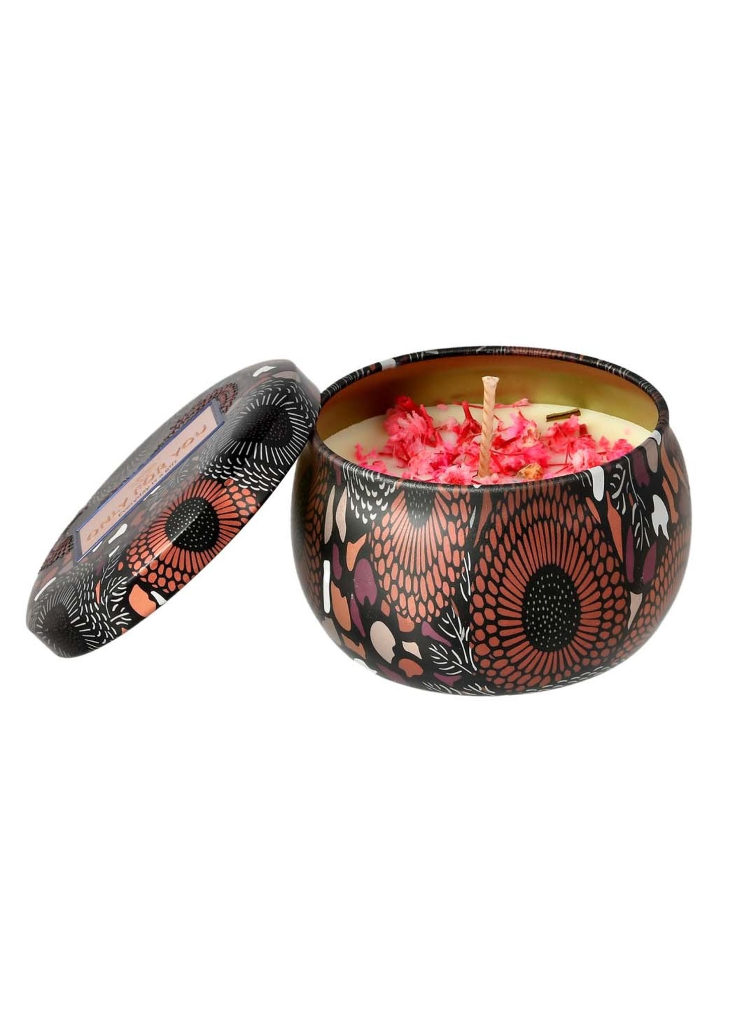 Lidded Glass Jar Crackling Wooden Wick Teak and Moss Candle - Nature's Wick