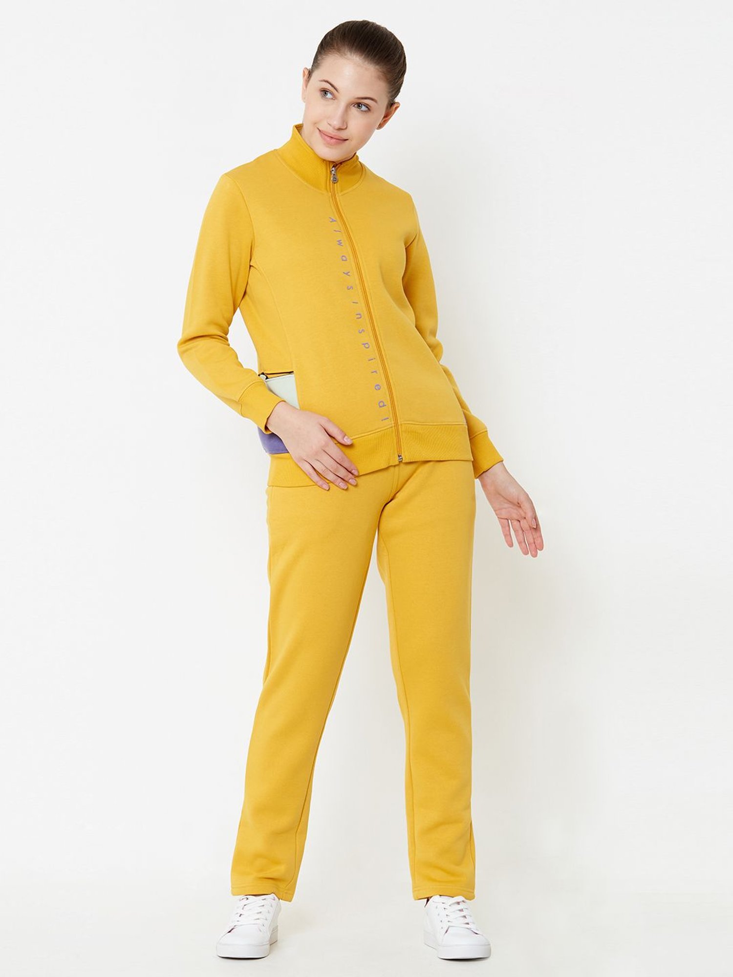 Sweet Dreams Mustard Regular Fit Winterwear Tracksuit