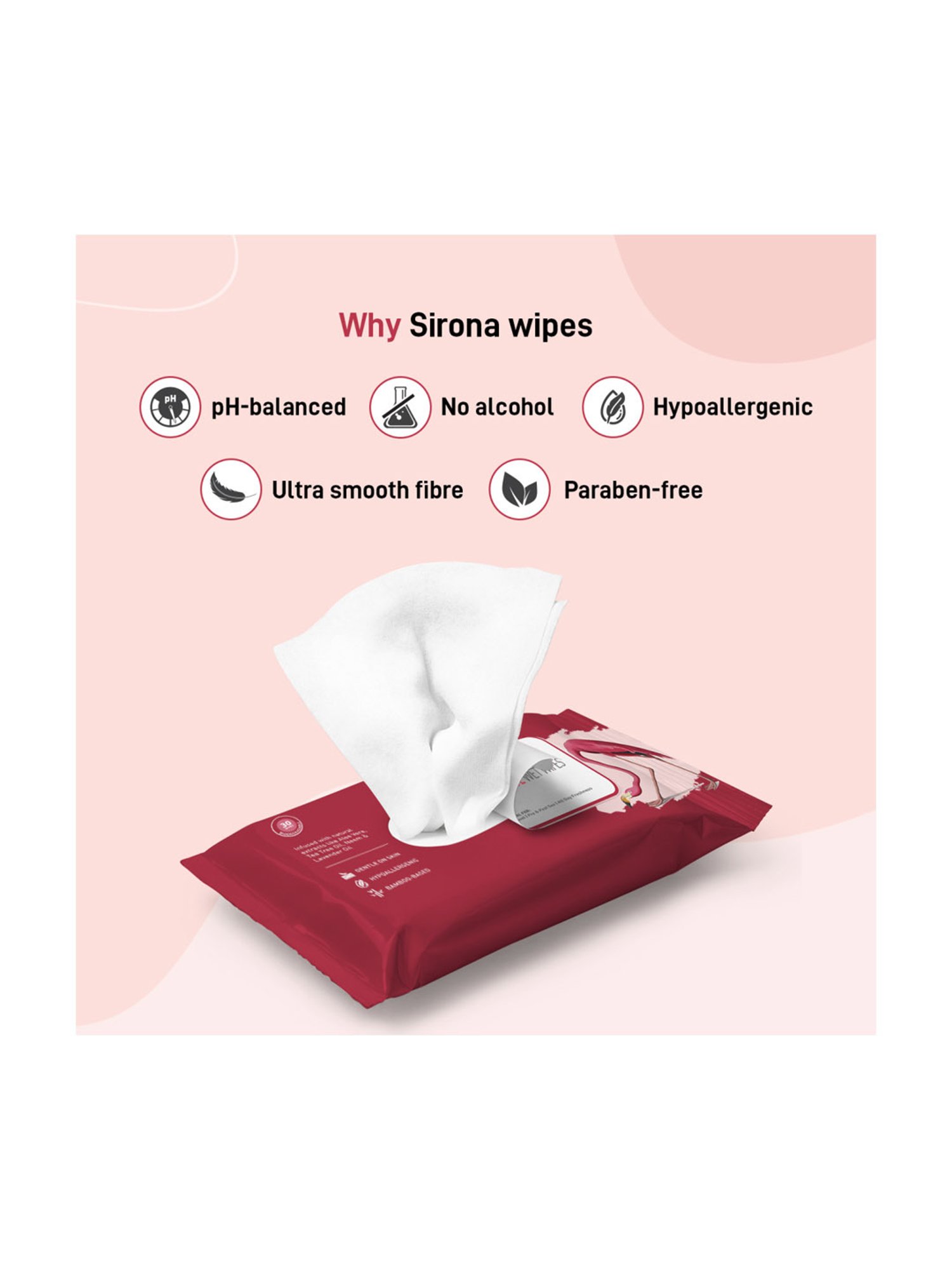 Sirona Intimate Wet Wipes - 20 Wipes (2 Pack - 10 Wipes Each)