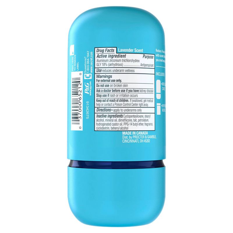 Secret Refillable Invisible Solid Antiperspirant & Deodorant Lavender scent - 2oz