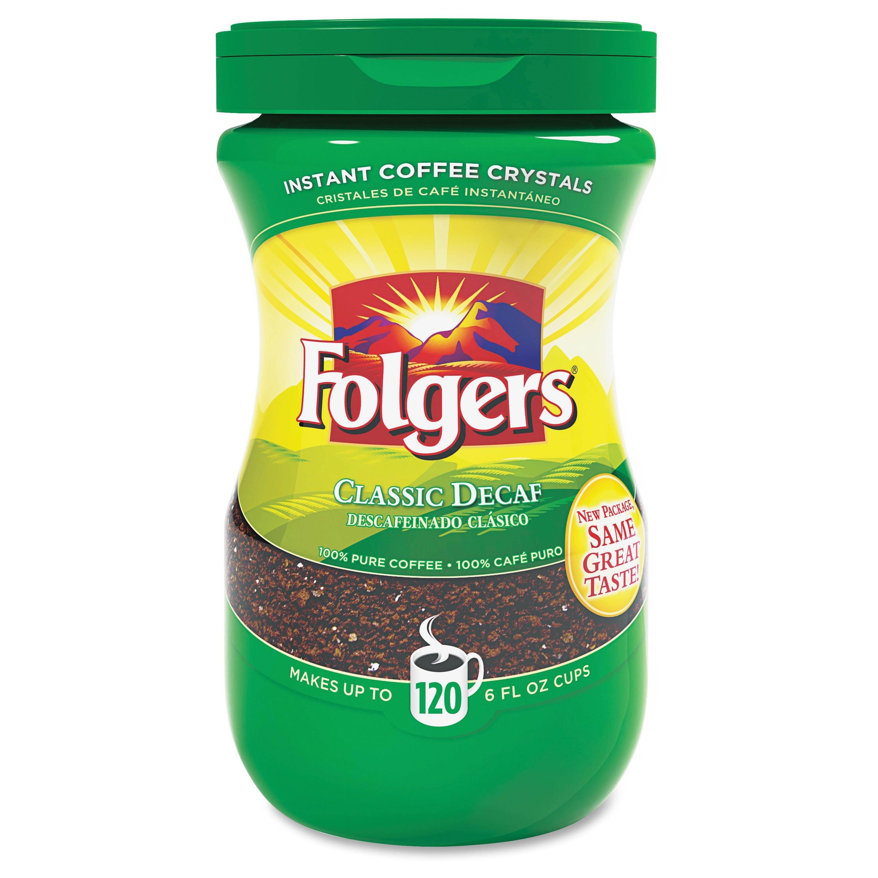 Folgers Classic Decaf Instant Coffee Crystals