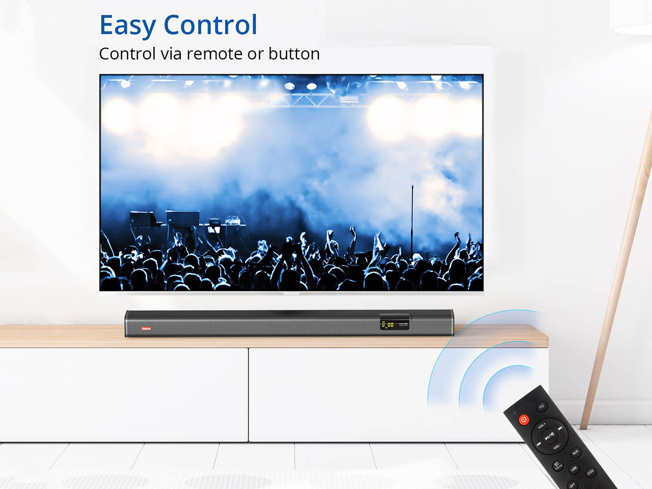 iDeaPlay Live2  2.1 Channel Home Theater TV Soundbar Bluetooth Sound Bar with Wireless Subwoofer 120W RMS