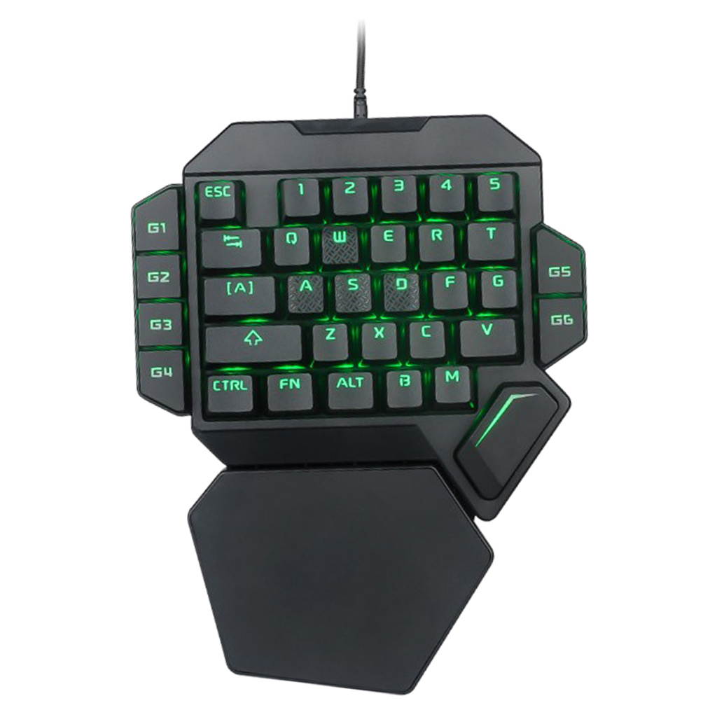 LED Mechanical Keyboard One-Handed Game Keyboard Computer USB Keypad 35 Keys