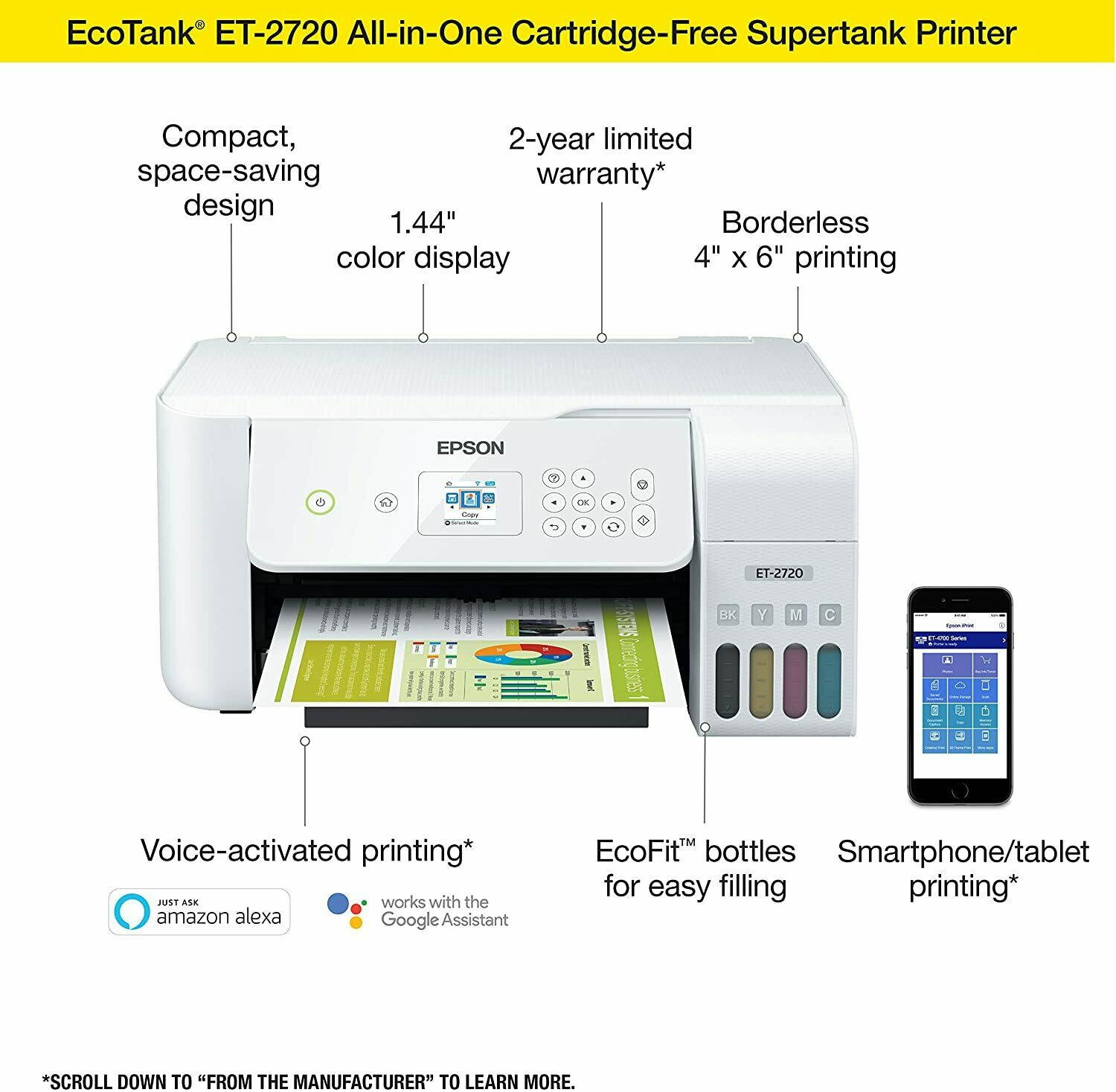 EcoTank ET-2720 All-in-One Printer - White