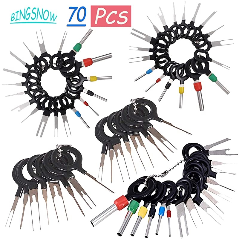 70 Pcs Terminal Removal Key Tool  Terminal Pin Extractor Puller Repair Remover Key Tools for Most Connector Terminal