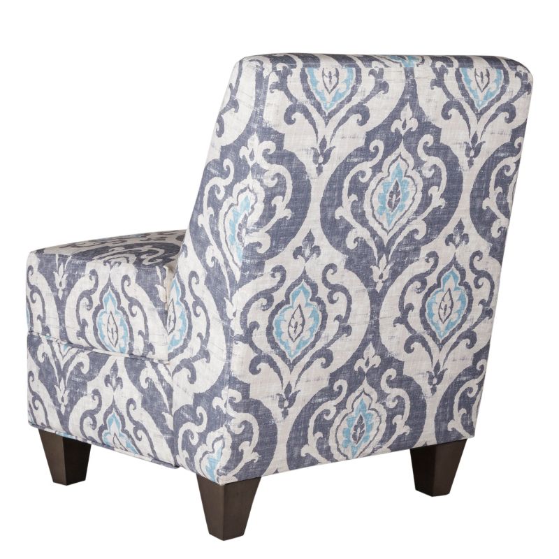 Blue Slate Collection Accent Chair Gray/Light/Large Damask - HomePop
