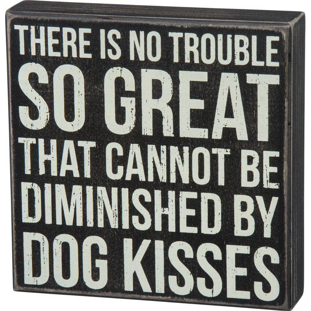 Primitives by Kathy Dog Kisses Box Sign