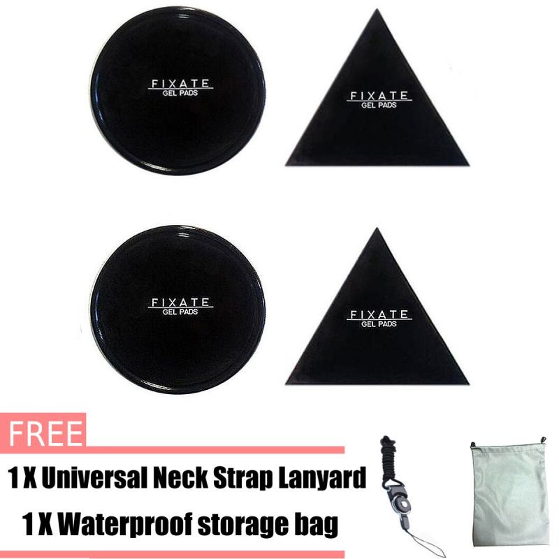 High Quality Fixate Sticky Anti-Slip Gel Pads Cushion [4 Pack], for Use on Glass Mirrors, Whiteboards, Metal Cupboards or tiles, Car GPS and more