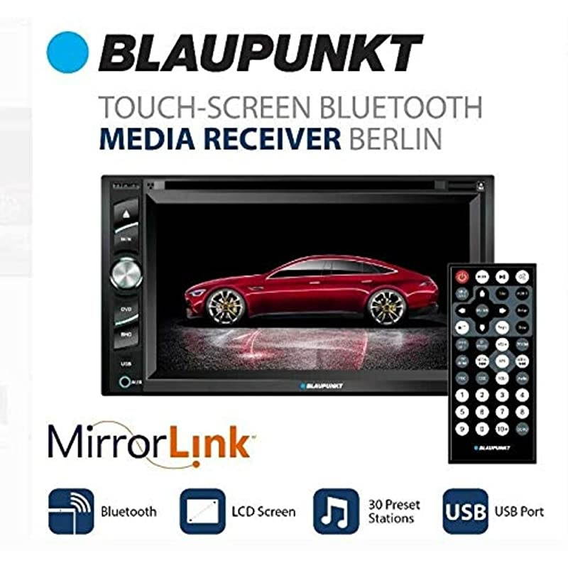 Berlin 622 62quot Touch Screen Receiver DVD Player AMFM Tuner Bluetooth with MirrorLink Function